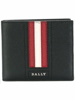 Bally portefeuille à logo et détail rayé