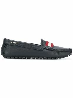 Bally stripe detail loafers