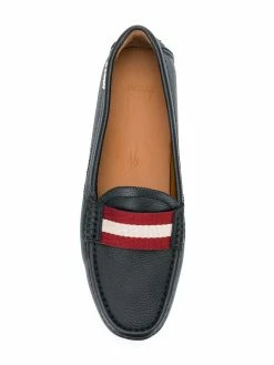 Bally stripe detail loafers