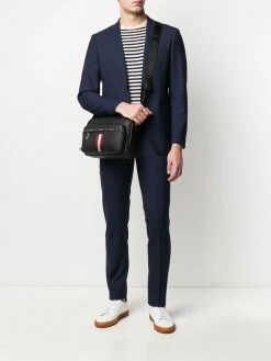 Bally Sac porté épaule à bande logo Prix Incroyables sacs porté épaule homme 8 Bally sac porté épaule à bande logo