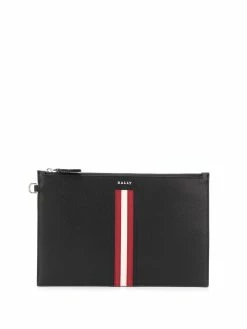 Bally pochette à détail rayé