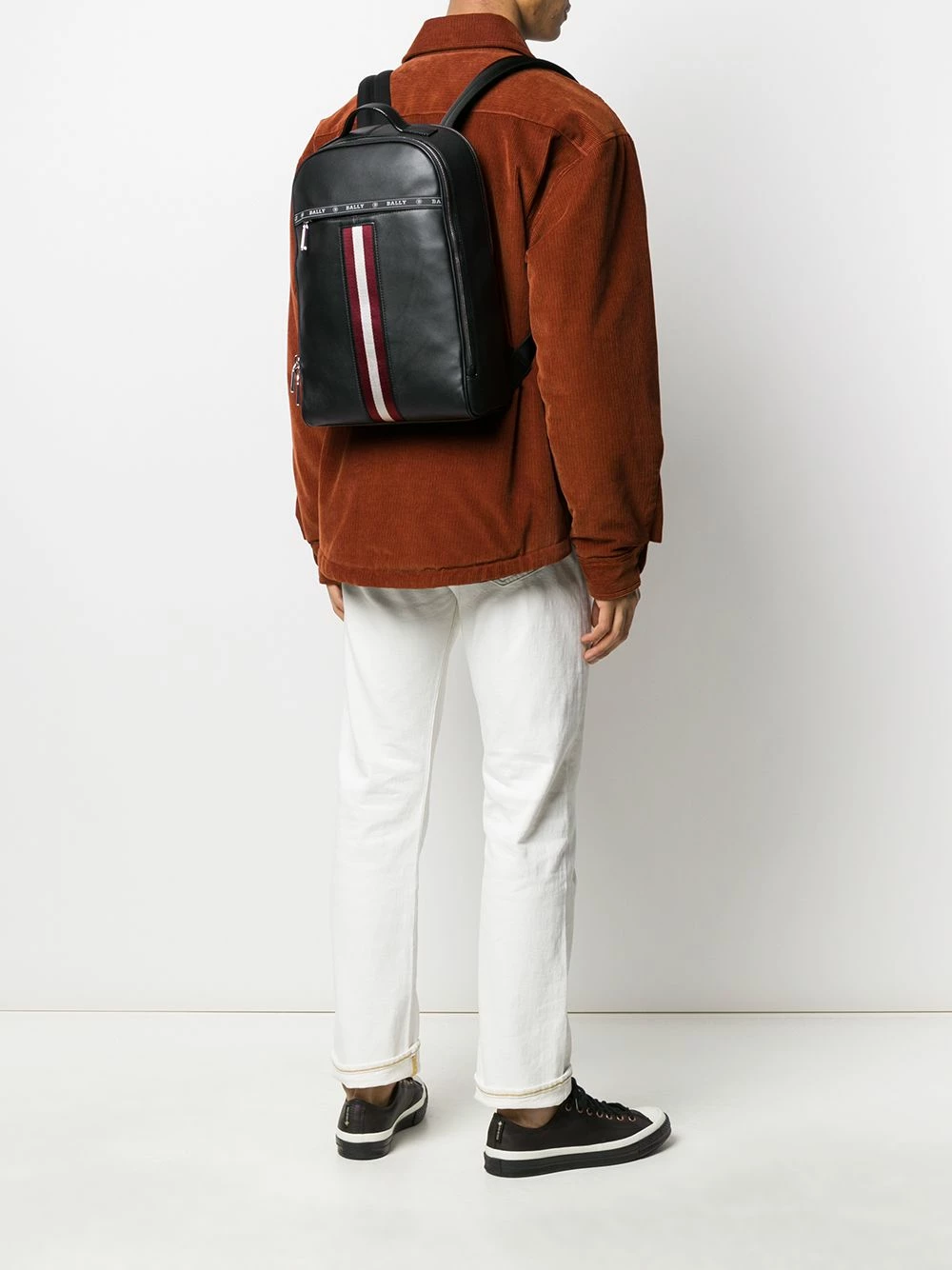 Bally Sac à dos Hassel zippé à bande logo Prix De Rêve sacs à dos homme 4 Bally sac à dos Hassel zippé à bande logo