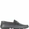 Bally mocassins en cuir texturé