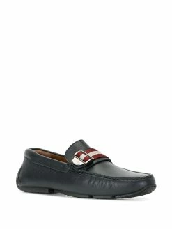Bally mocassins en cuir texturé