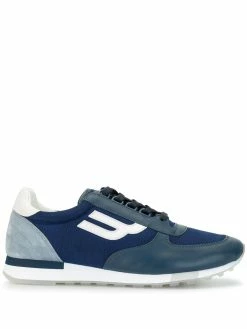 Bally baskets en cuir à design à empiècements