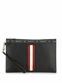Bally pochette zippée à bande logo