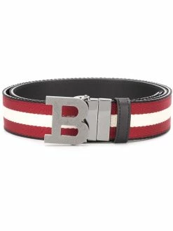 Bally ceinture rayée à boucle logo