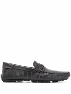 Bally mocassins Ă effet peau de crocodile