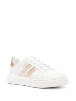 Bally baskets à bandes texturées