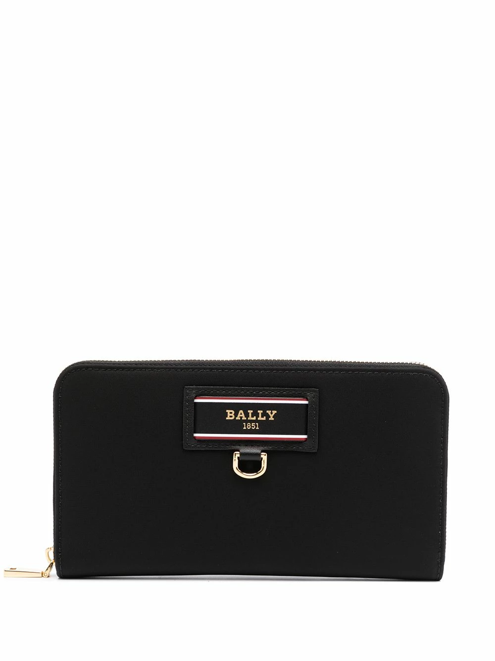 Bally Qualité garantie 100% Portefeuille en cuir à plaque logo portefeuilles & porte-monnaie femme 3 Bally portefeuille en cuir à plaque logo