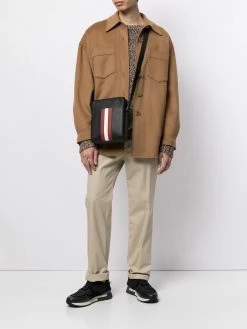 Bally sac à bandoulière rayé en cuir