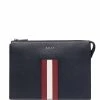 Bally grande pochette à bordure rayée