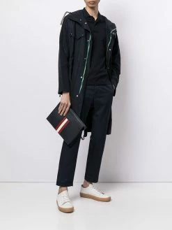 Bally grande pochette à bordure rayée