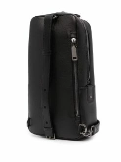 Bally sacoche en cuir à bande rayée