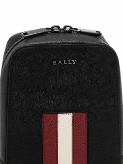 Bally sacoche en cuir à bande rayée
