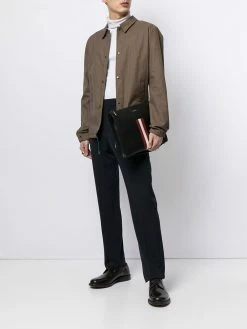 Bally pochette en cuir à bande rayée