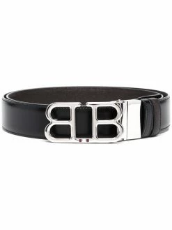 Bally ceinture en cuir à plaque logo