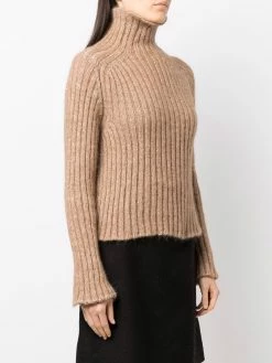 Bally pull nervuré à col montant