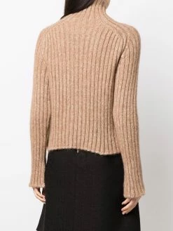 Bally pull nervuré à col montant