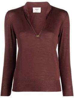 Bally pull en maille fine à col fendu