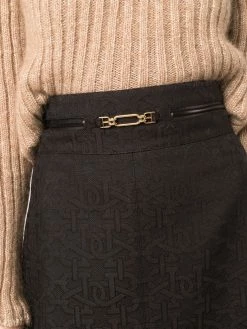 Bally jupe ceinturée à motif monogrammé