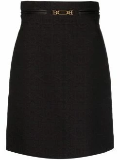 Bally jupe ceinturée à motif monogrammé