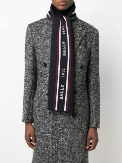 Bally écharpe en laine à logo imprimé