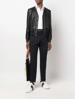 Bally veste boutonnée en cuir artificiel