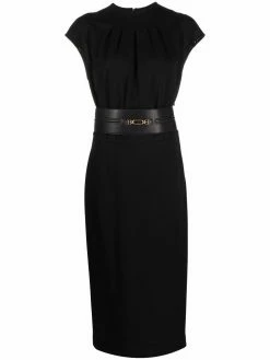 Bally robe mi-longue à taille ceinturée