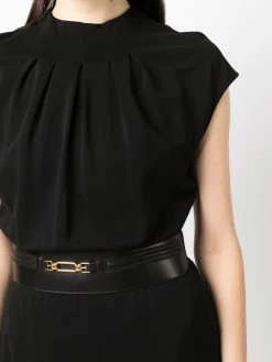 Bally robe mi-longue à taille ceinturée