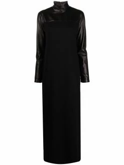 Bally robe longue à col montant