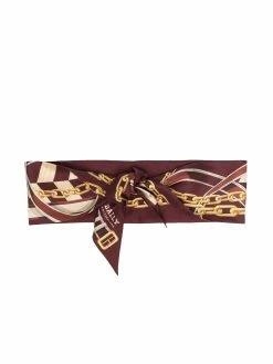 Bally foulard en soie à imprimé B-Chain