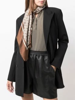 Bally foulard en soie à imprimé monogrammé