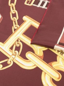 Bally écharpe en soie à logo imprimé