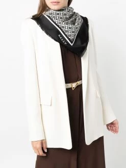 Bally écharpe en soie à motif monogrammé