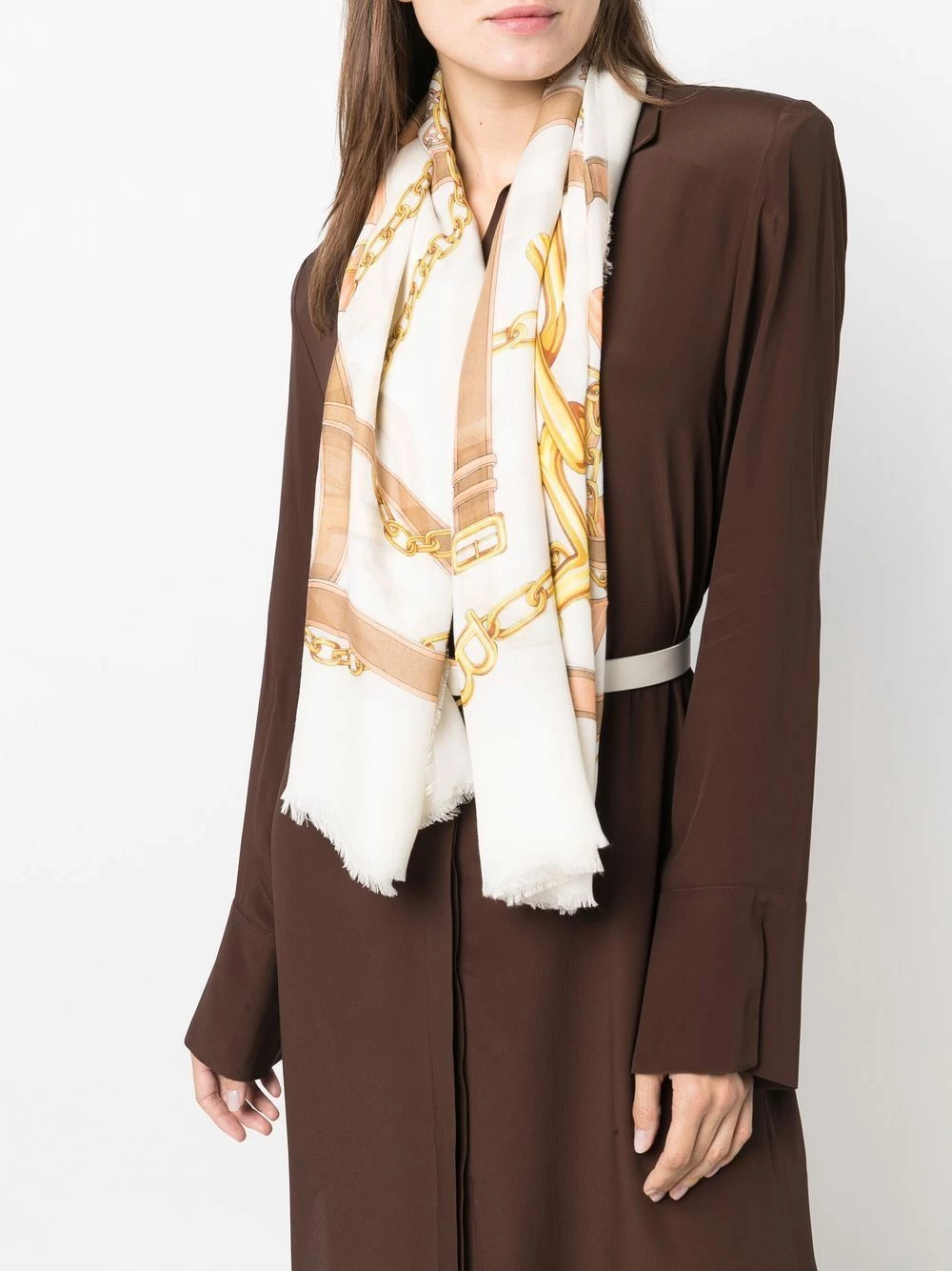 Bally écharpe B Chain en laine mélangée Vendre-Réclame Écharpes femme 4 Bally écharpe B-Chain en laine mélangée