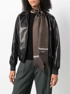 Bally écharpe en soie à imprimé monogrammé