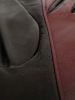 Bally gants bicolores en cuir
