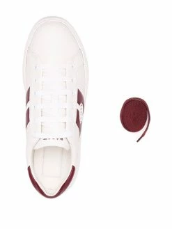 Bally baskets en cuir à logo