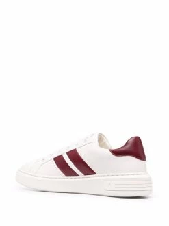 Bally baskets en cuir à logo