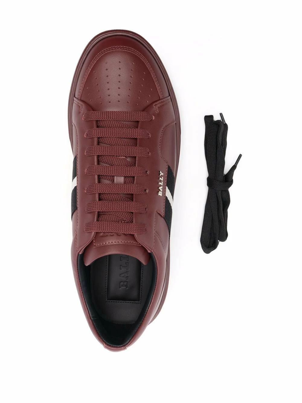 Bally Baskets en cuir à détails rayés Vendre-Réclame baskets basses homme 6 Bally baskets en cuir à détails rayés