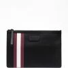 Bally pochette à détails rayés