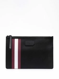 Bally pochette à détails rayés