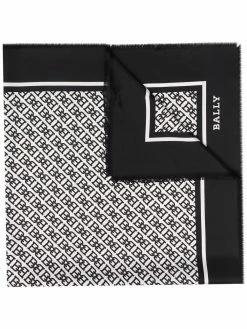 Bally écharpe en soie à franges
