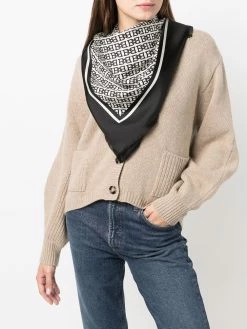 Bally écharpe en soie à franges