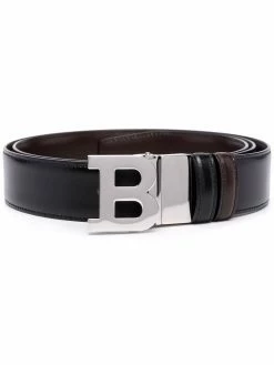Bally ceinture en cuir à plaque logo