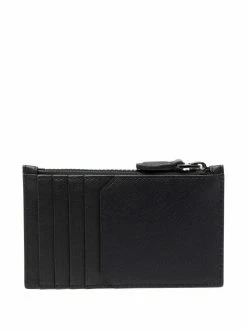 Bally porte-cartes en cuir à effet texturé