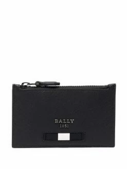 Bally porte-cartes en cuir à effet texturé