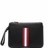 Bally pochette Bex en cuir à rayures