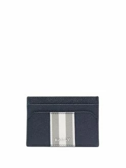 Bally porte-cartes en cuir Ă plaque logo